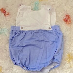 Jacadi White and Blue Kids One Piece